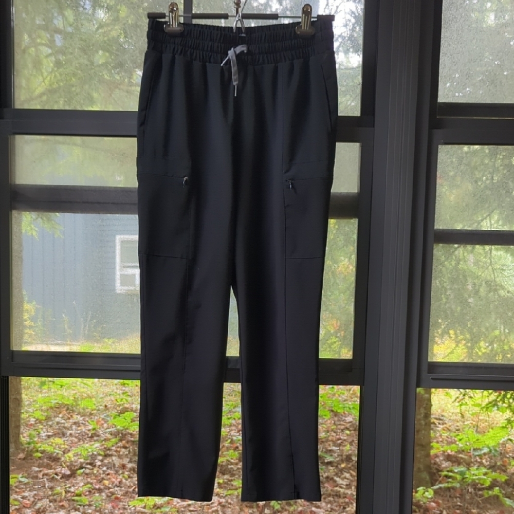 WonderWink Women's Black Petite Scrub Pants